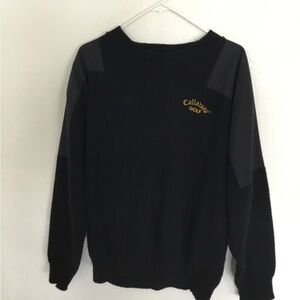 Callaway Men's Black and Gold Crewneck Sweater